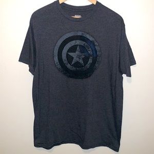 Marvel Captain America Gray T Shirt